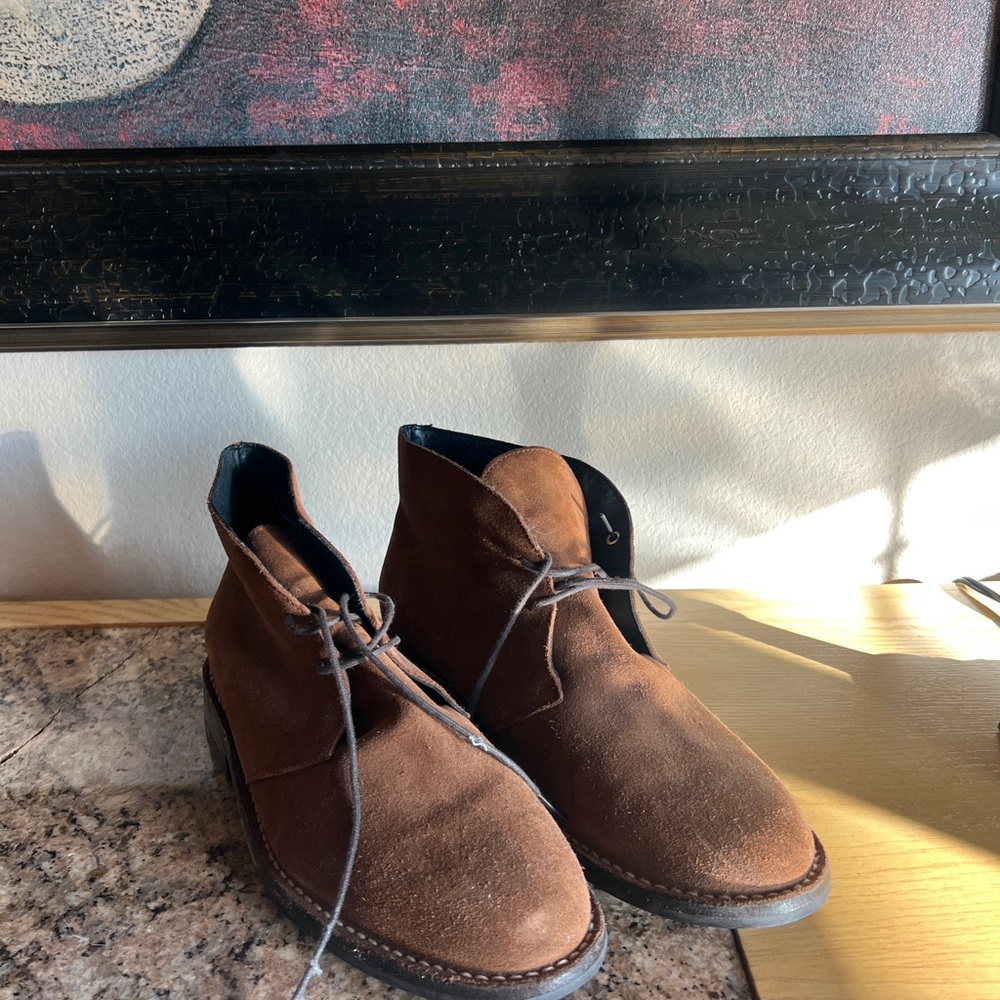 Brown Suede Ankle Boots